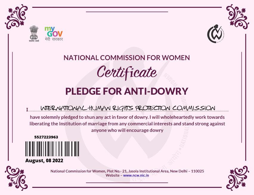 Anti Dowry Pledge